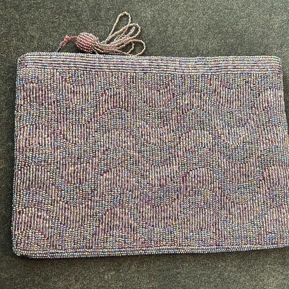 unbranded Handbags - Purple Sequin Patch‎ Bag Zip